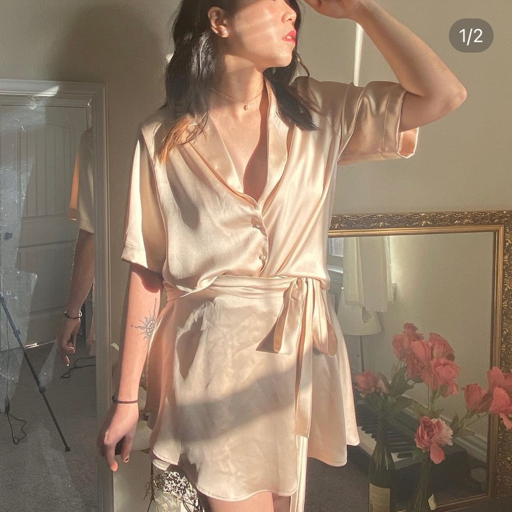 Two Piece Silk Set, Silky lustrous Pajamas Set, Lustrous Vacation Set